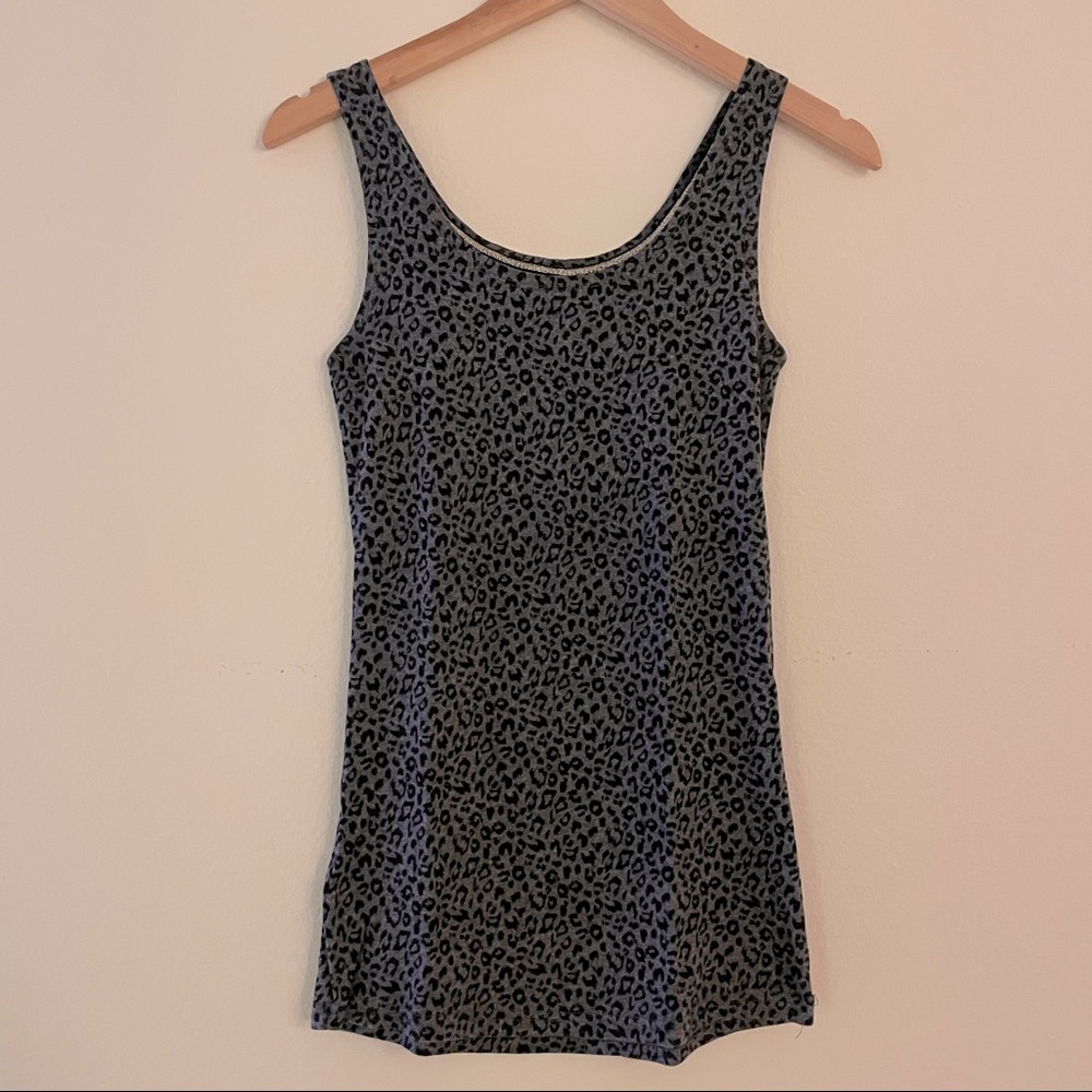 Leopard-print Tank Top in Gray